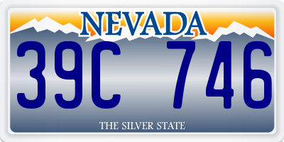 NV license plate 39C746