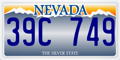 NV license plate 39C749