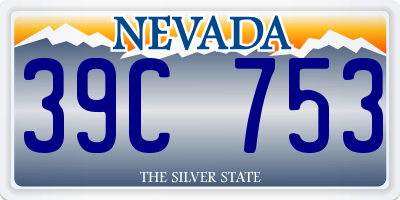 NV license plate 39C753