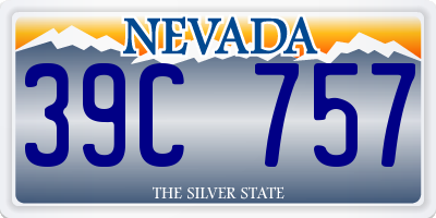 NV license plate 39C757