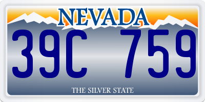 NV license plate 39C759