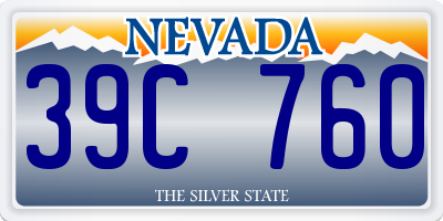 NV license plate 39C760