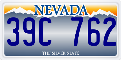 NV license plate 39C762