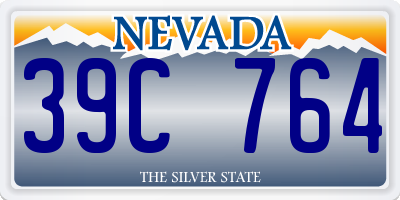NV license plate 39C764