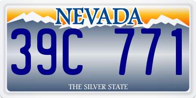 NV license plate 39C771