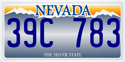 NV license plate 39C783