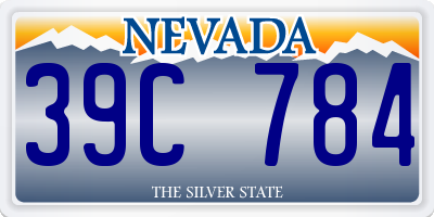 NV license plate 39C784