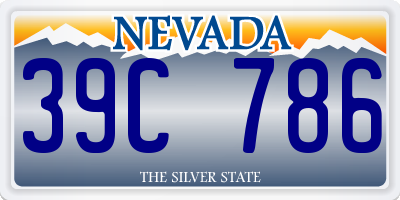 NV license plate 39C786