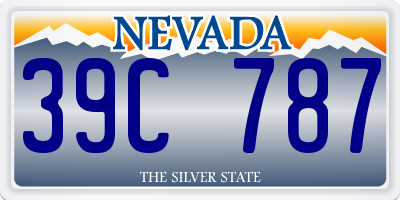 NV license plate 39C787