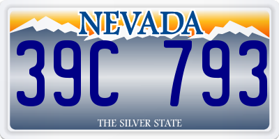 NV license plate 39C793
