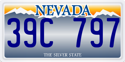 NV license plate 39C797