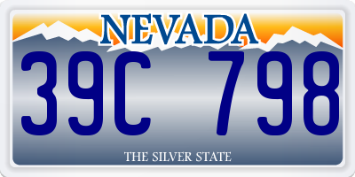 NV license plate 39C798