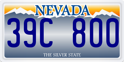 NV license plate 39C800