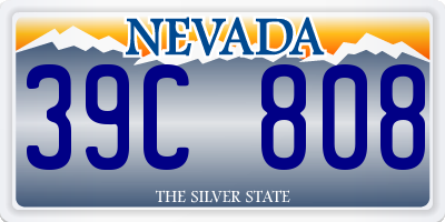 NV license plate 39C808