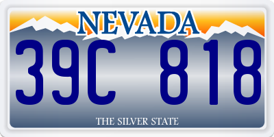 NV license plate 39C818