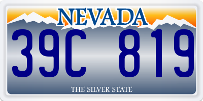NV license plate 39C819
