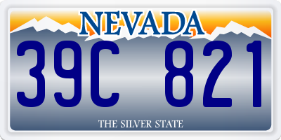 NV license plate 39C821
