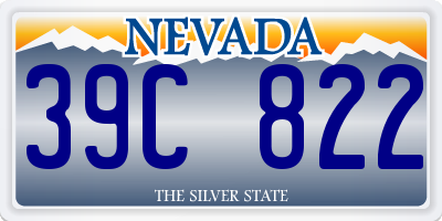 NV license plate 39C822