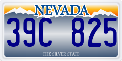 NV license plate 39C825