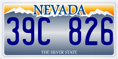NV license plate 39C826