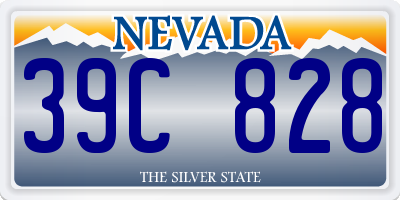 NV license plate 39C828