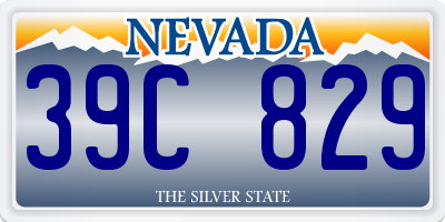 NV license plate 39C829