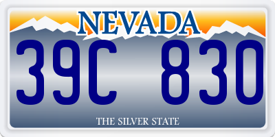 NV license plate 39C830