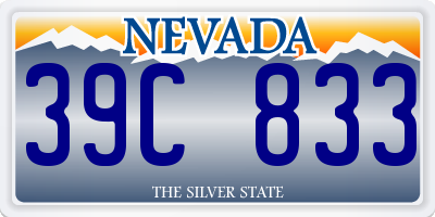 NV license plate 39C833