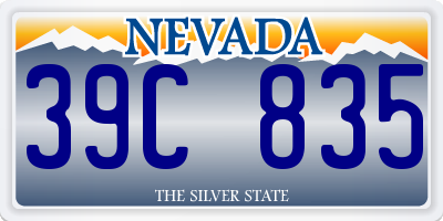 NV license plate 39C835