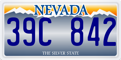 NV license plate 39C842