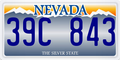 NV license plate 39C843