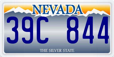 NV license plate 39C844