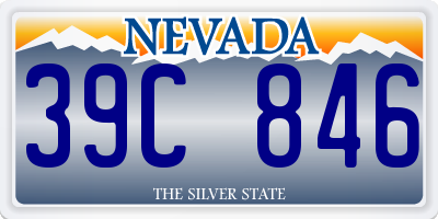 NV license plate 39C846