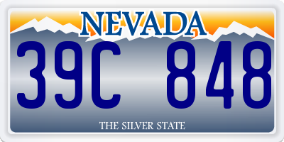 NV license plate 39C848