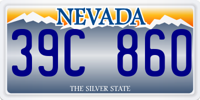 NV license plate 39C860
