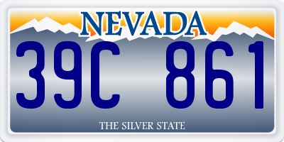 NV license plate 39C861