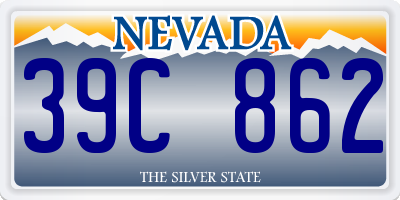 NV license plate 39C862