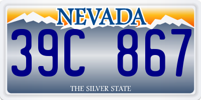 NV license plate 39C867