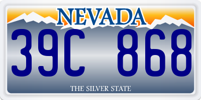 NV license plate 39C868