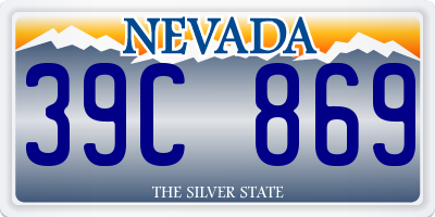 NV license plate 39C869