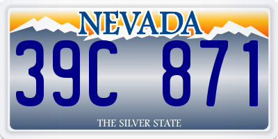 NV license plate 39C871