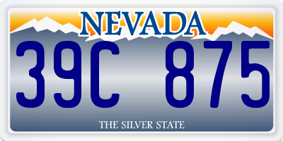NV license plate 39C875