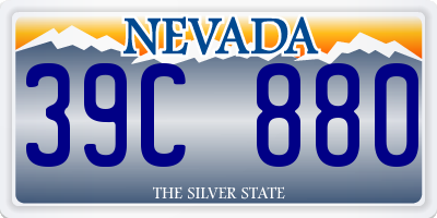 NV license plate 39C880