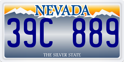 NV license plate 39C889