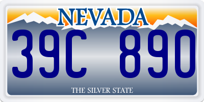 NV license plate 39C890