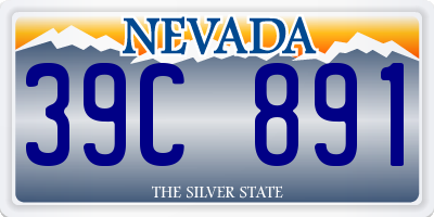 NV license plate 39C891
