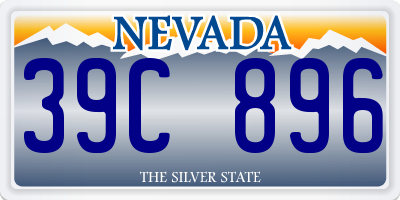 NV license plate 39C896