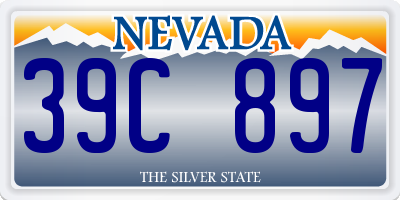 NV license plate 39C897