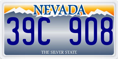 NV license plate 39C908