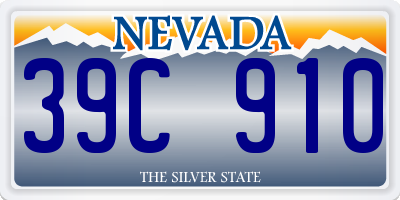 NV license plate 39C910